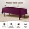 Exquisite 6-Pack Premium Plastic Tablecloth 54in. x 108in. Rectangle Plastic Table Cover